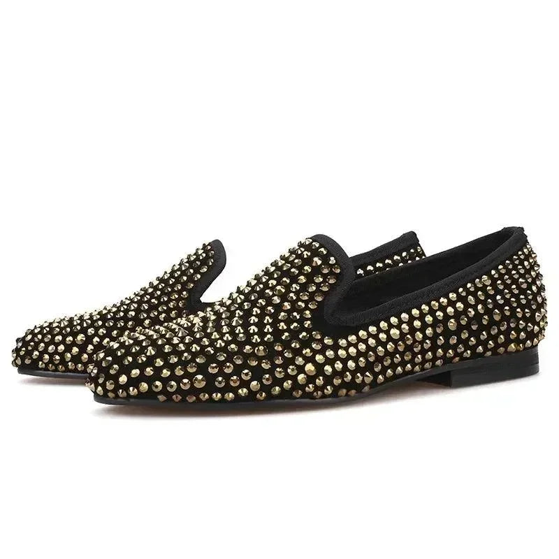 Women Dress Smoking Slipper Loafers - Slip-On Flat Shoes