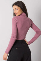 Women Fitted Cotton Turtleneck Sweater