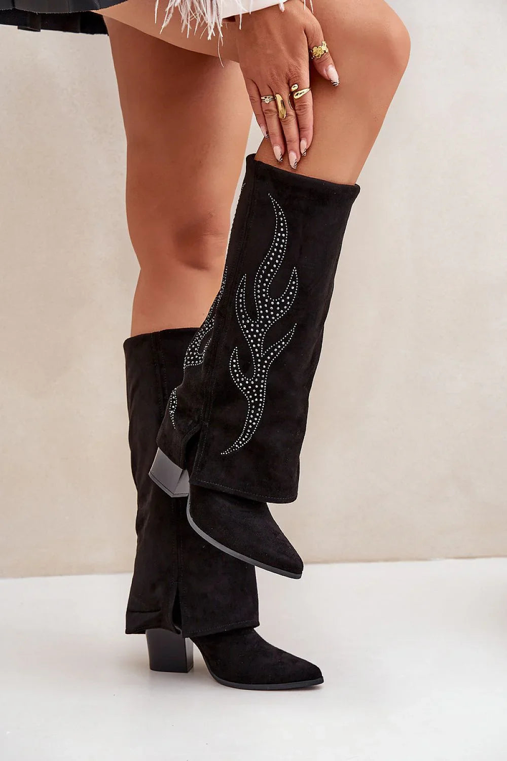 Women Heel Boots - High Block Shoes