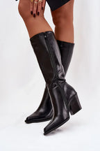 Women Heel Boots - High Block Shoes