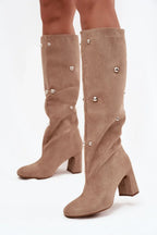 Women Heel Boots - High Block Shoes