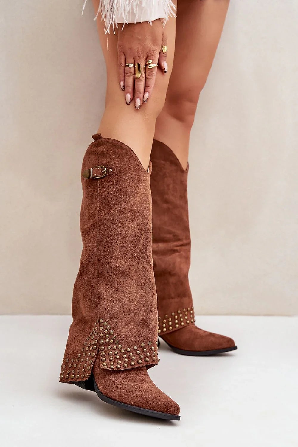 Women Heel Boots - High Block Shoes