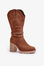 Women Heel Boots - High Block Shoes