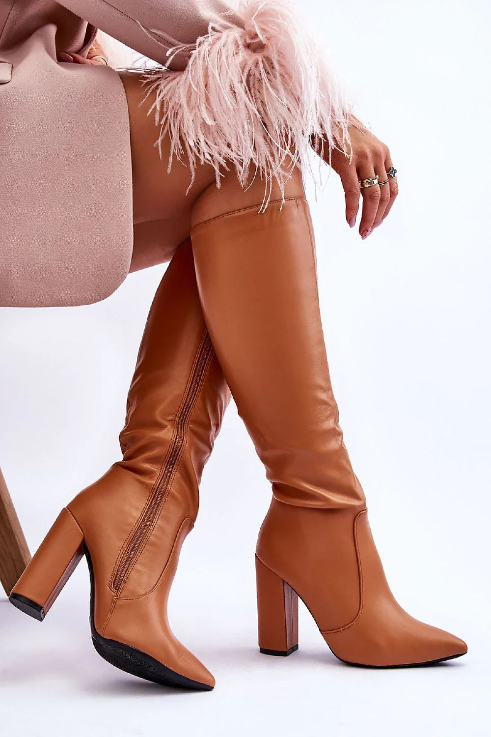 Women Heel Boots - High Block Shoes