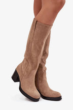 Women Heel Boots - High Block Shoes