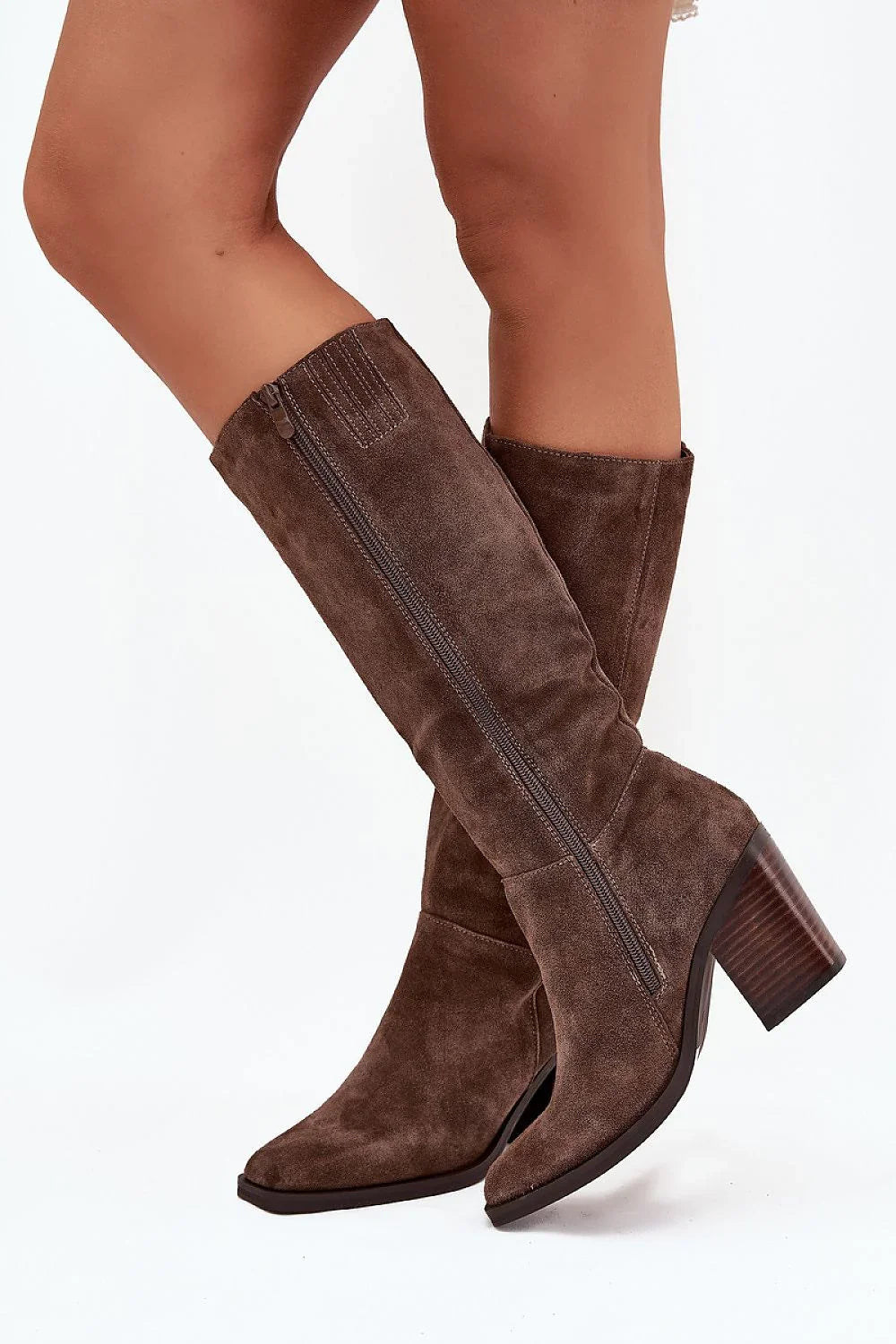 Women Heel Boots - High Block Shoes
