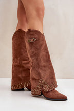 Women Heel Boots - High Block Shoes