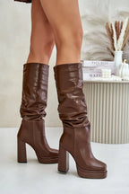 Women Heel Boots - High Block Shoes