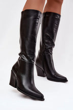 Women Heel Boots - High Block Shoes
