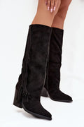 Women Heel Boots - High Block Shoes