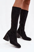 Women Heel Boots - High Block Shoes