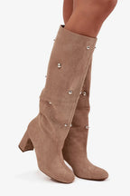 Women Heel Boots - High Block Shoes
