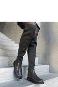 Women Heel Boots - Low Block Shoes
