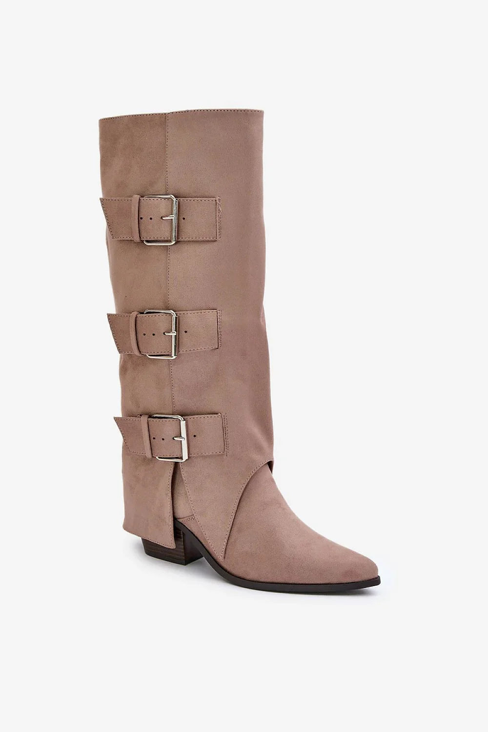 Women Heel Boots - Mid Block Shoes