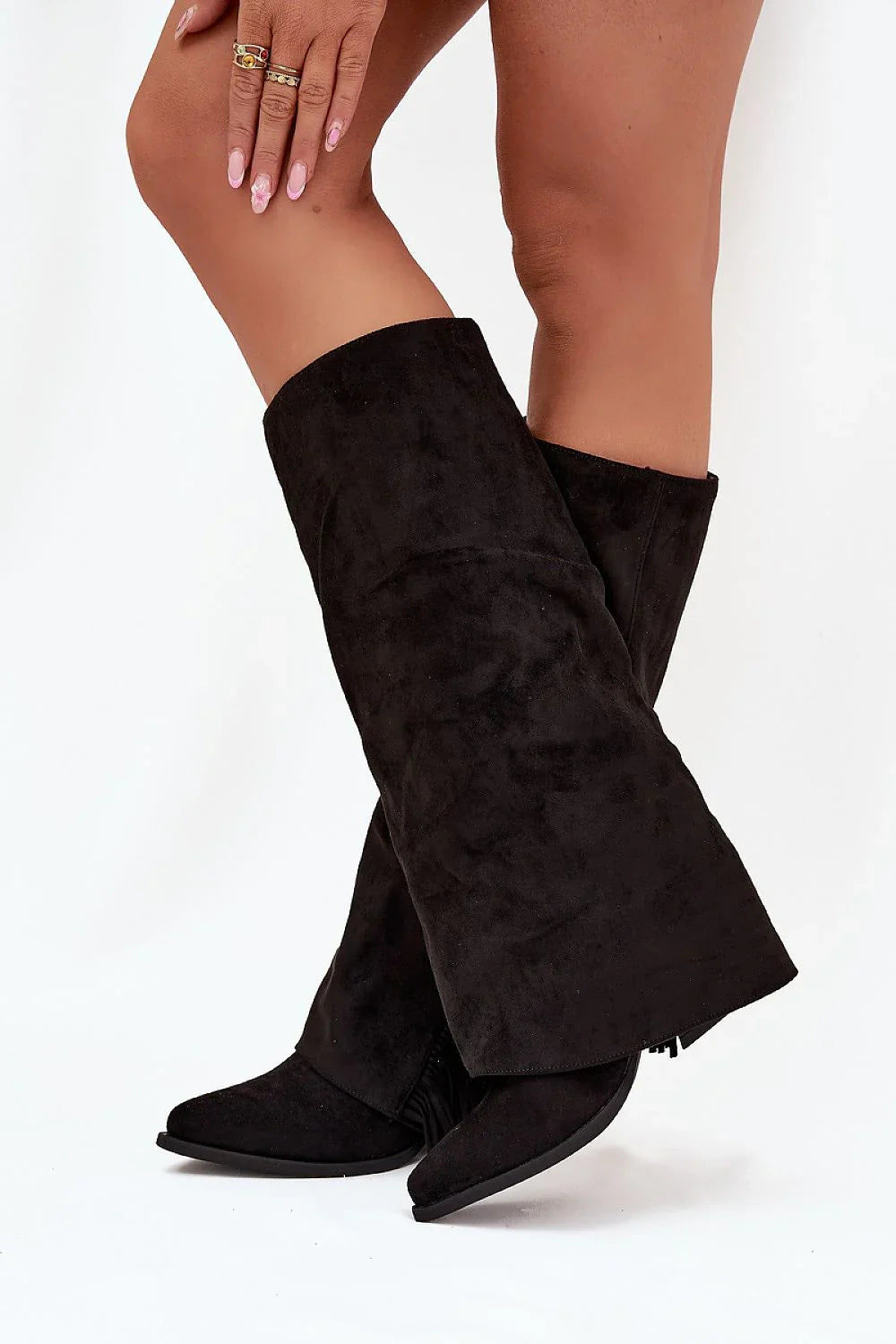 Women Heel Boots - Mid Block Shoes