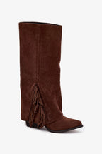Women Heel Boots - Mid Block Shoes