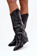 Women Heel Boots - Mid Chunky Shoes