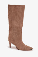 Women Heel Boots - Mid Stiletto Shoes