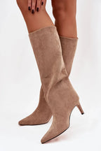 Women Heel Boots - Mid Stiletto Shoes
