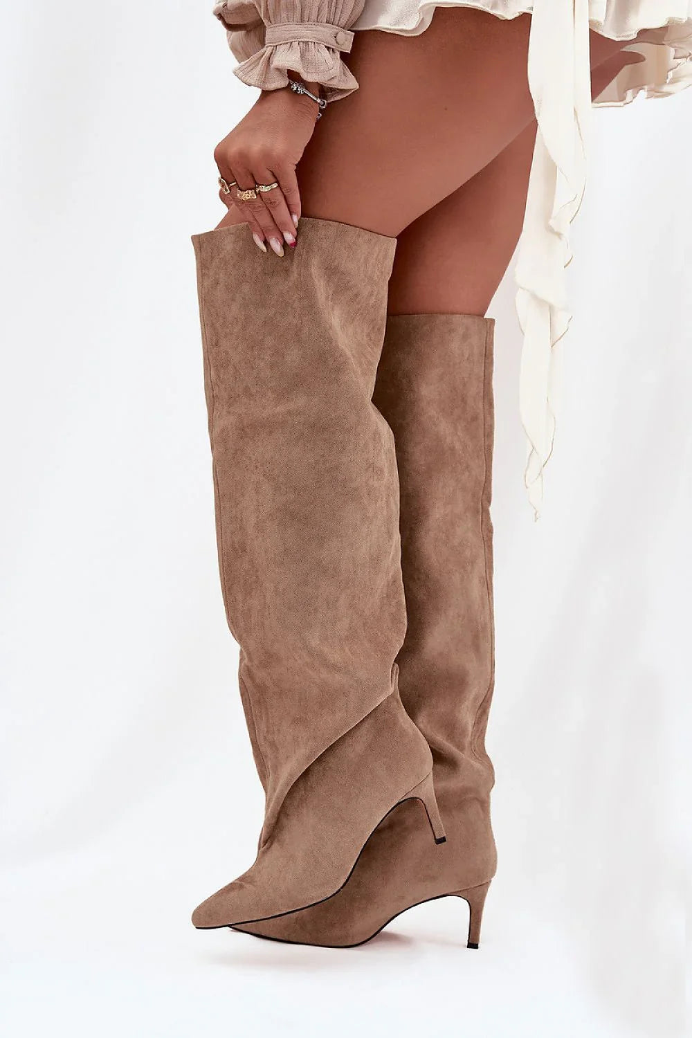Women Heel Boots - Mid Stiletto Shoes