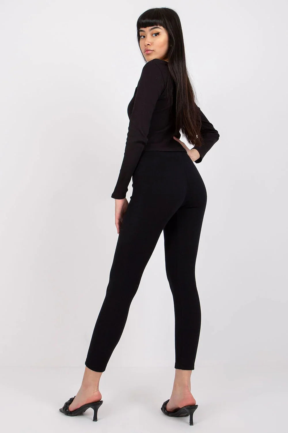 Women High Waist Striped Long Casual Leggings