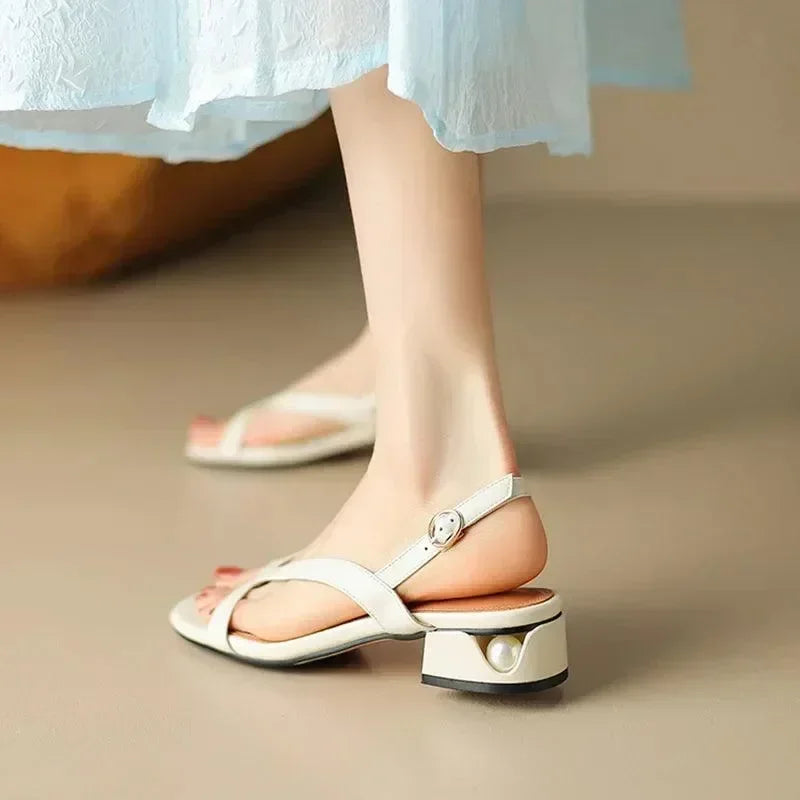 Women Low-Heeled Open Toe Comfort Sandals