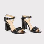 Women Made in Italy Patent Leather Block Heel Shoes
