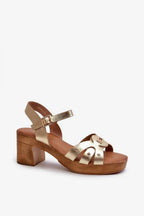 Women Mid Heel Comfort Block Sandals