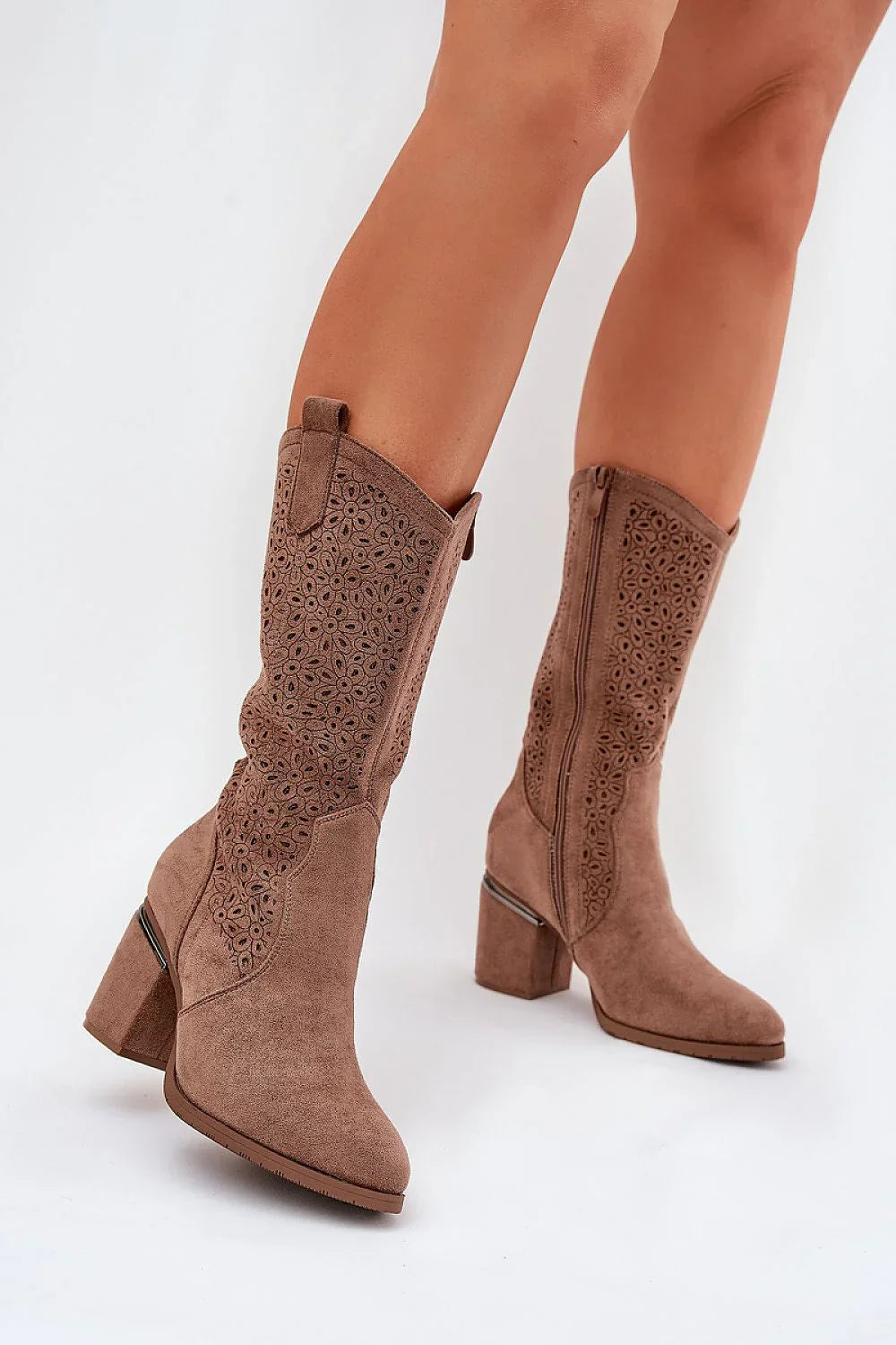 Women Open Work Boots - High Block Shoes