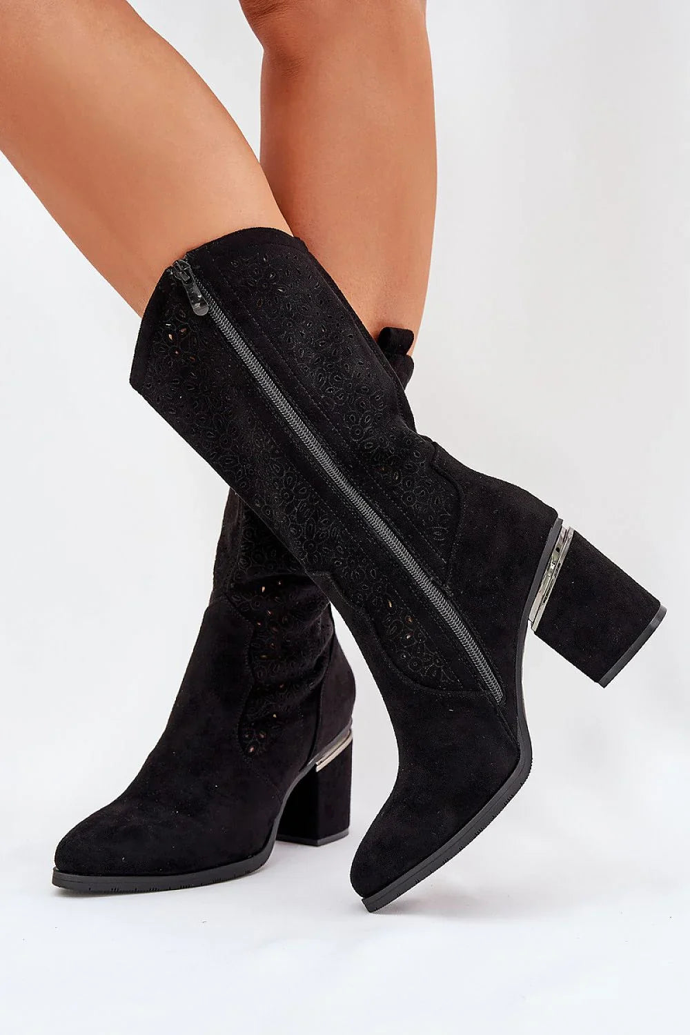 Women Open Work Boots - High Block Shoes