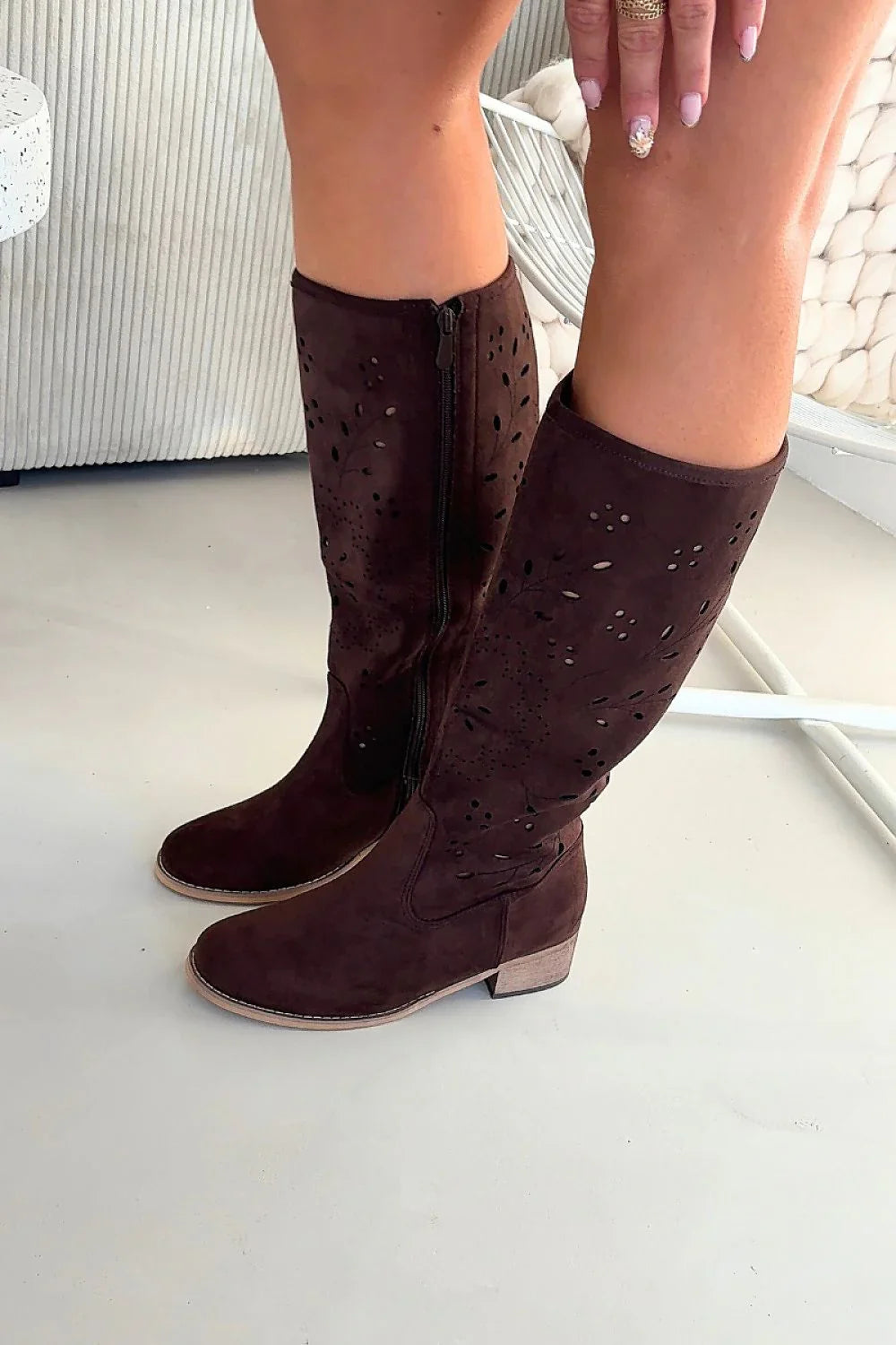 Women Open Work Boots - Low Block Shoes