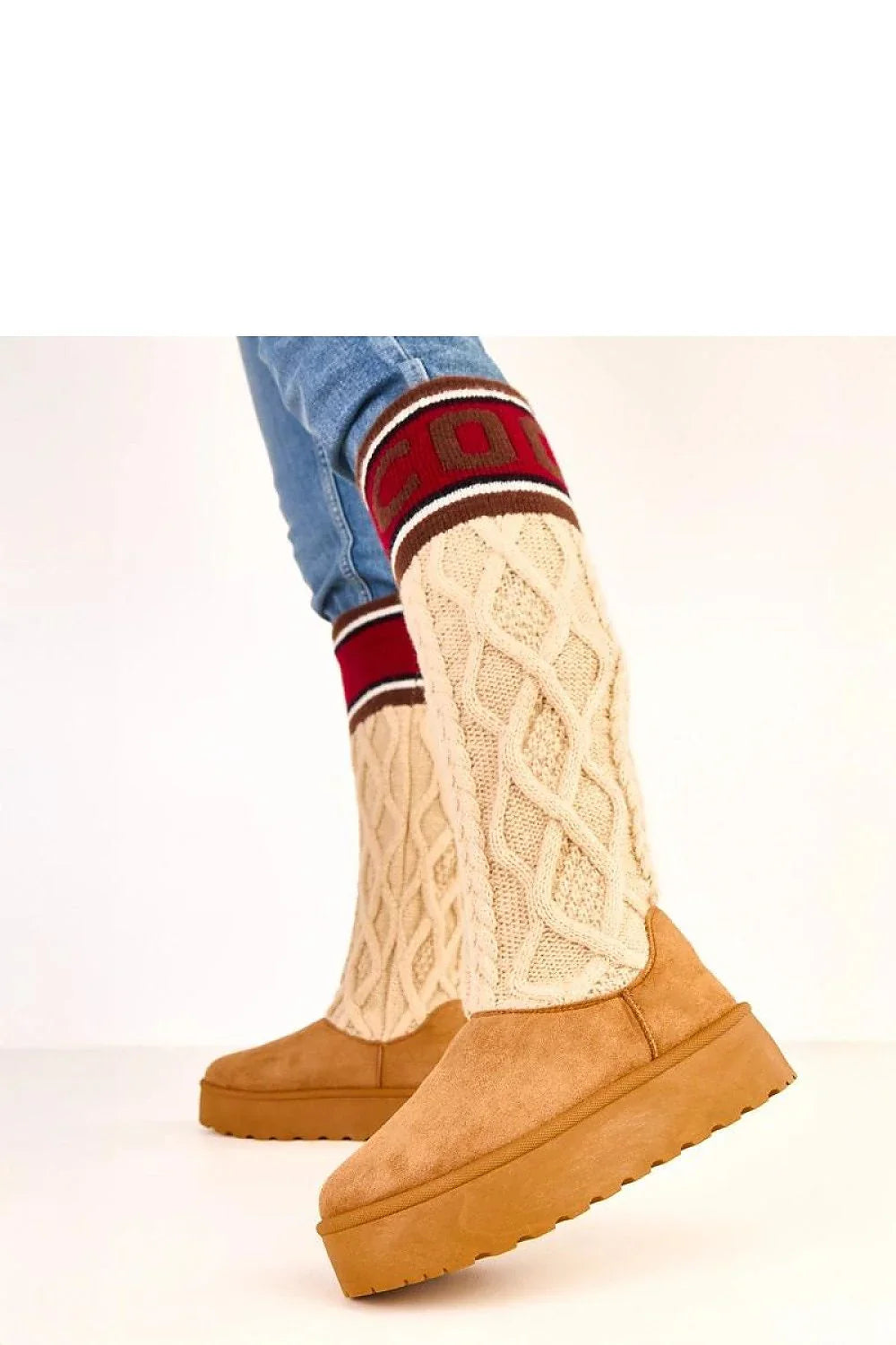 Women Snow Boots - Mid Platform Shoes