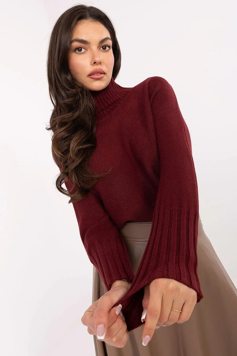 Women Soft Viscose Turtleneck Sweater