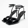 Women Square Toe Strappy Stiletto Heels