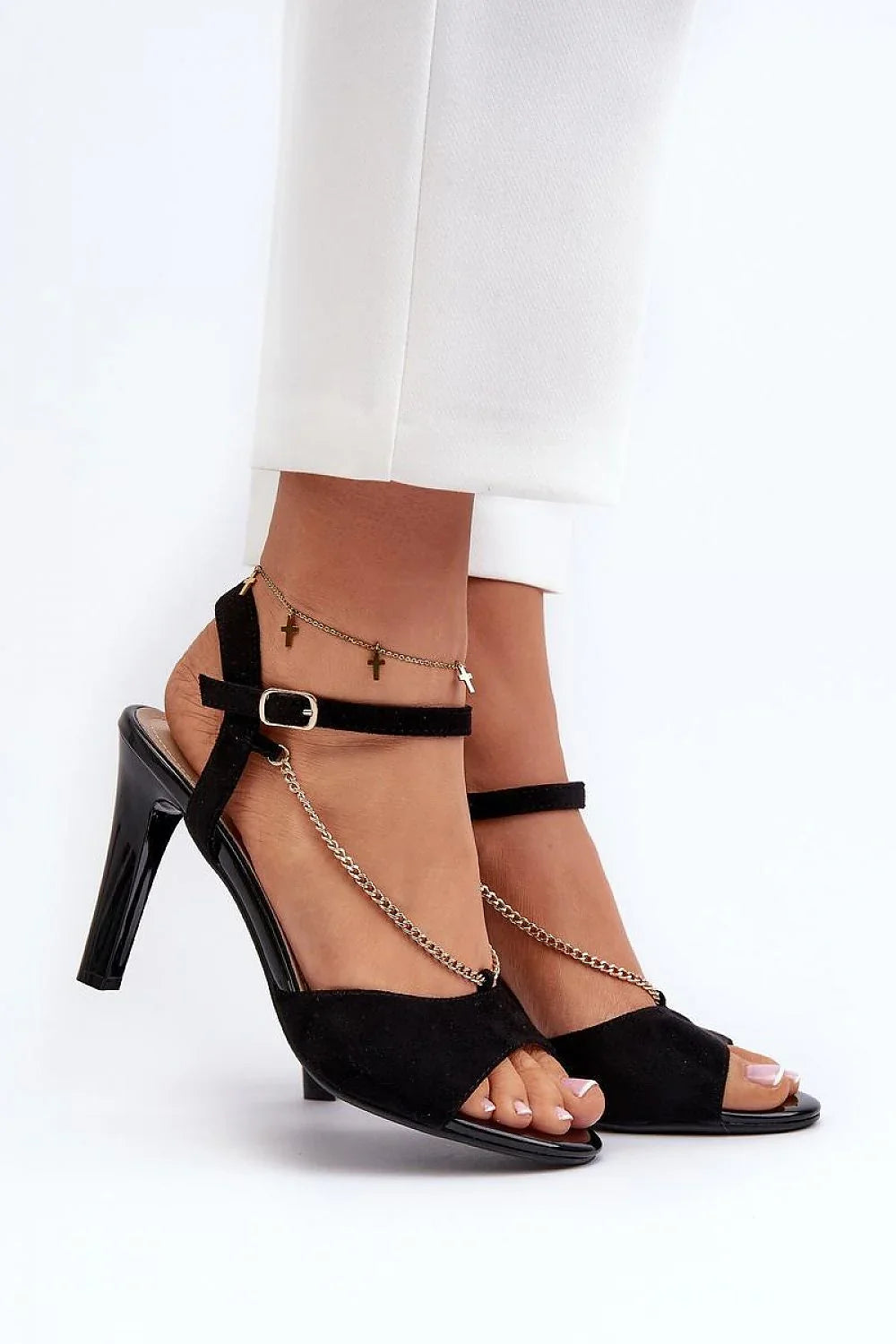 Women Stiletto Ankle Strap Evening Sandals