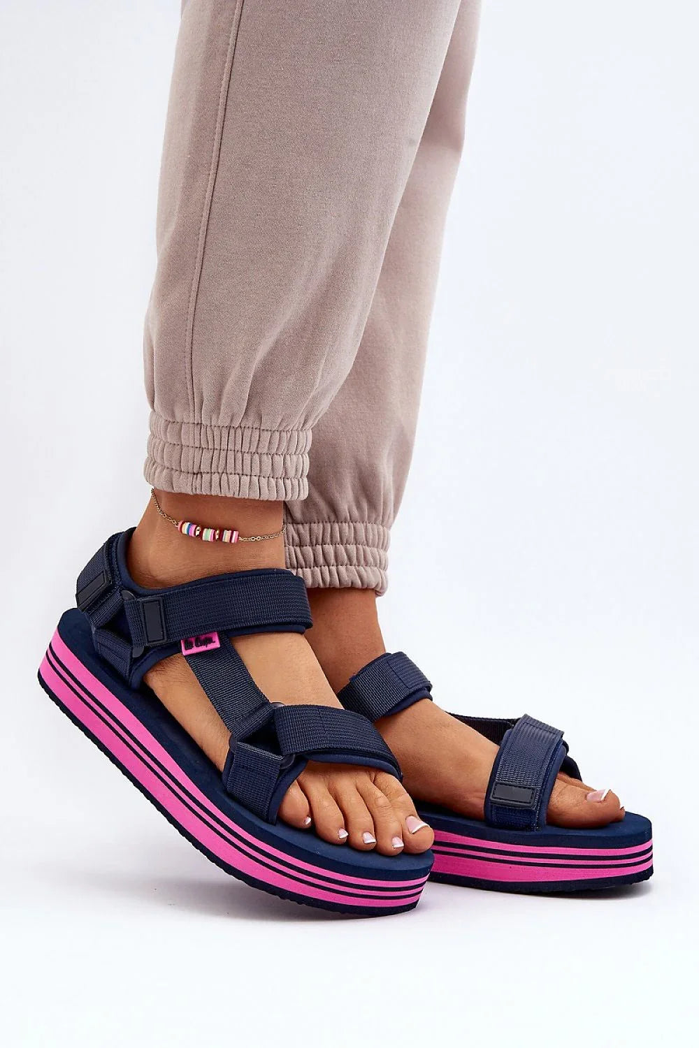 Women Striped Platform Comfort Sandals