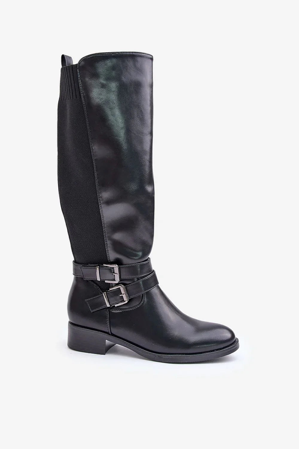Women Thigh High Boots - Low Block Shoes
