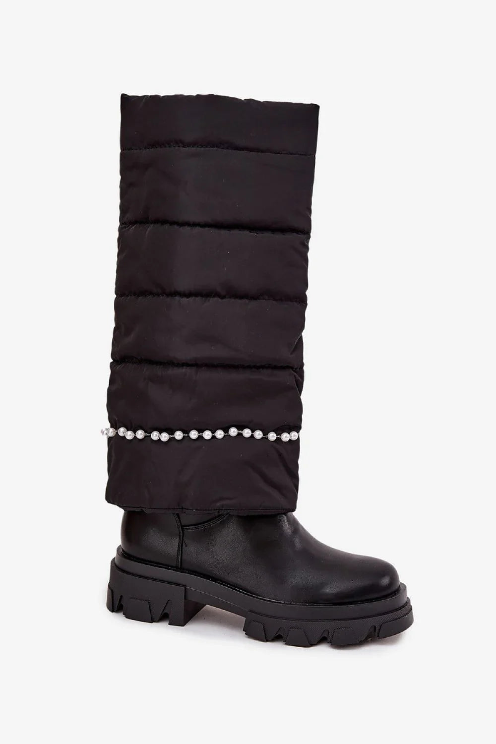 Women Thigh High Boots - Low Block Shoes