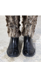 Women Thigh High Boots - Low Block Shoes