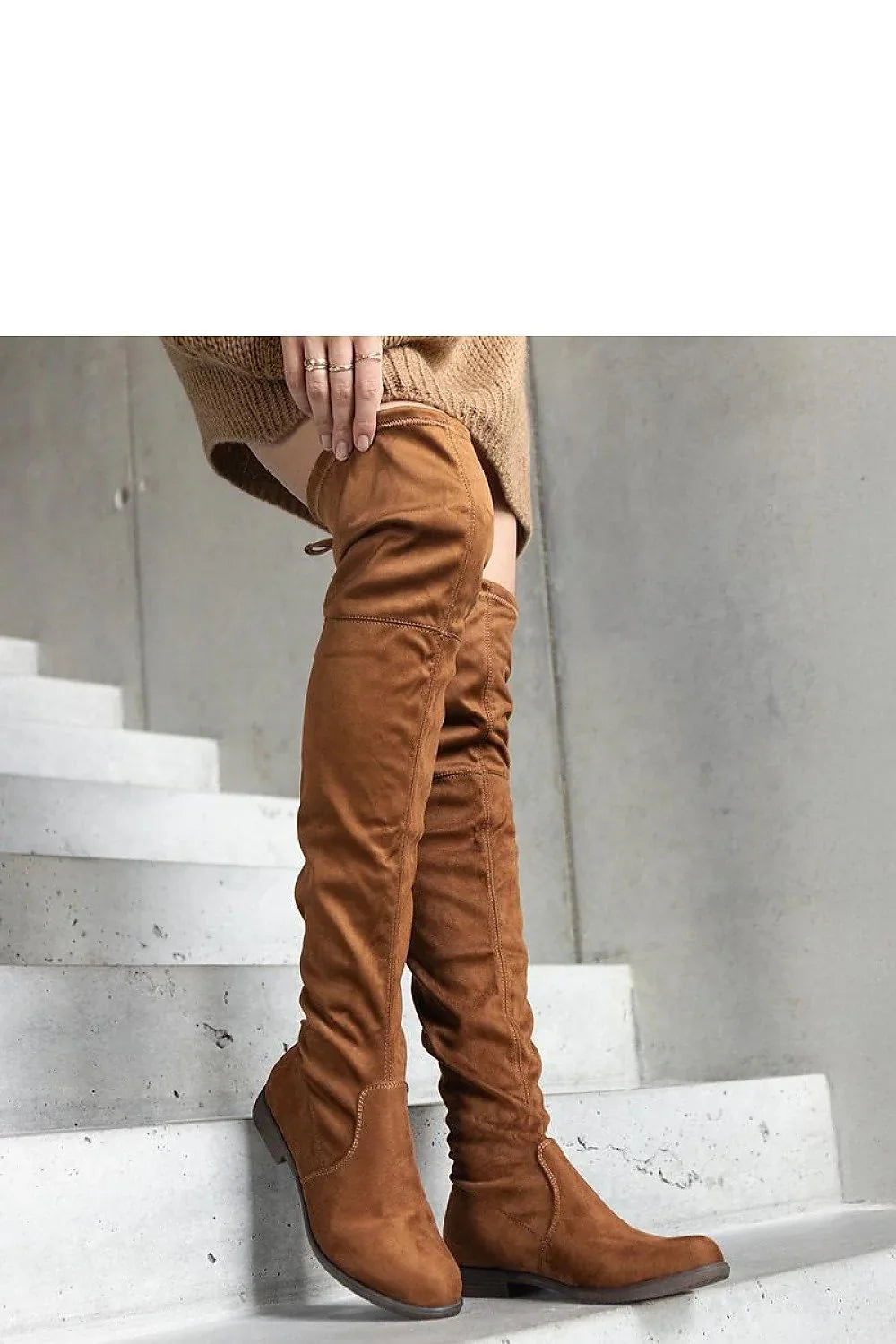 Women Thigh High Boots - Low Platform Shoes