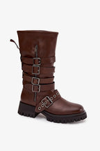 Women Thigh High Boots - Mid Block Shoes