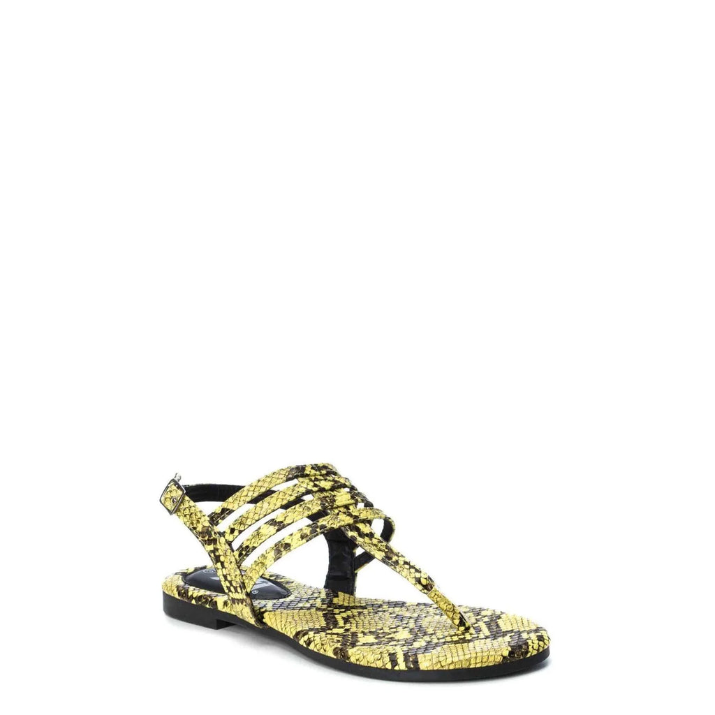 Women Xti Animal Print Buckle Flip Flop Sandals