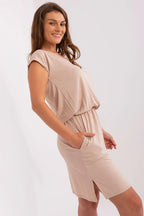 Women's Above Knee Day Dress – Loose With Short Sleeves
