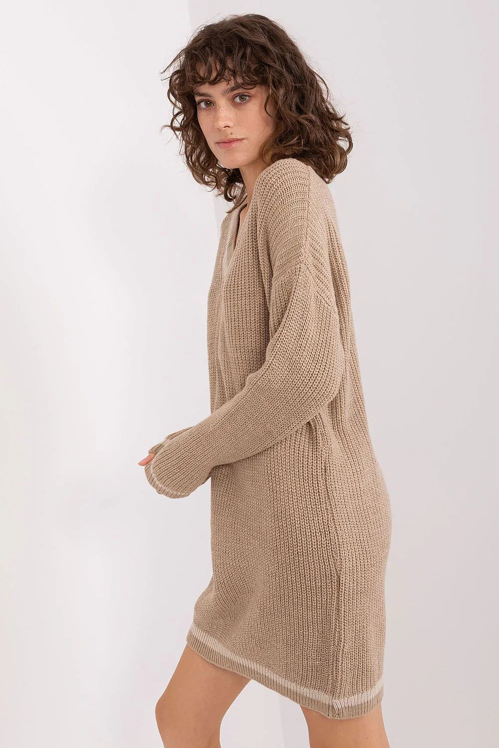 Women's Above Knee Day Dress – Oversized With Long Sleeves