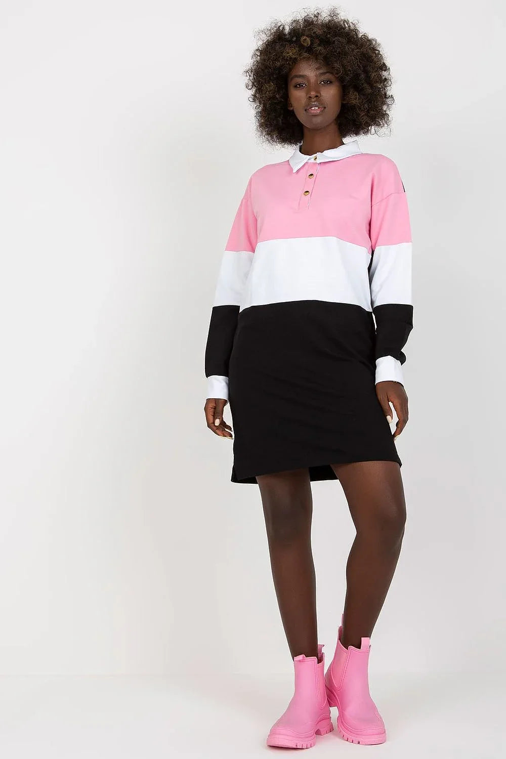 Women's Above Knee Day Dress – Regular Fit With Long Sleeves