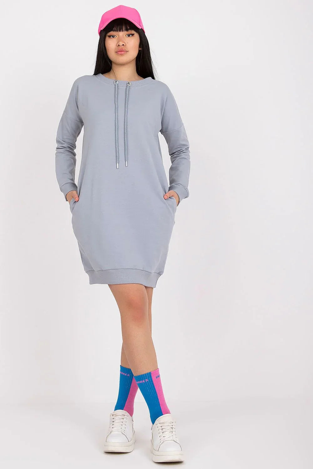 Women's Above Knee Day Dress – Relaxed With Long Sleeves