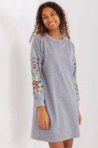 Women's Above Knee Day Dress – Relaxed With Long Sleeves