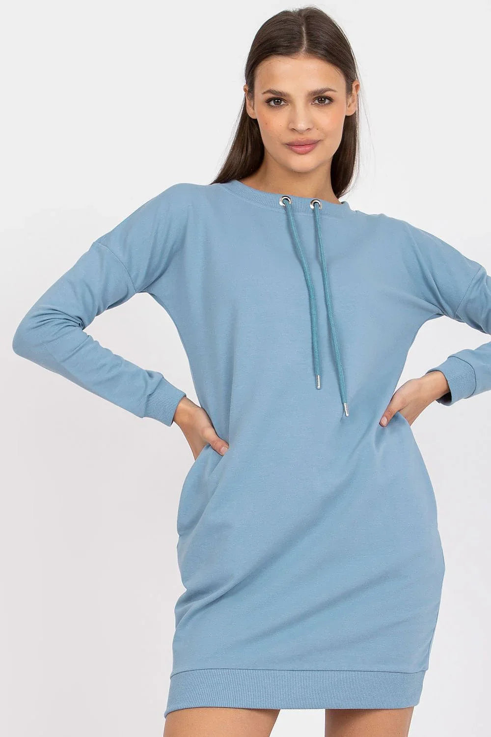 Women's Above Knee Day Dress – Relaxed With Long Sleeves