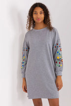 Women's Above Knee Day Dress – Relaxed With Long Sleeves
