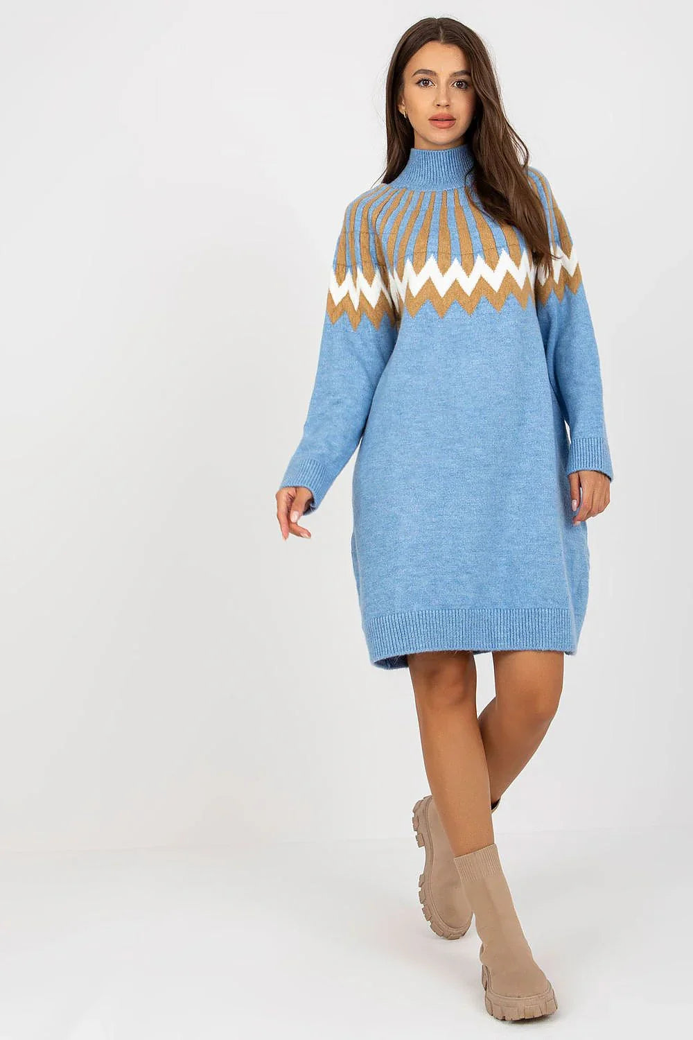 Women's Above Knee Day Dress – Relaxed With Long Sleeves